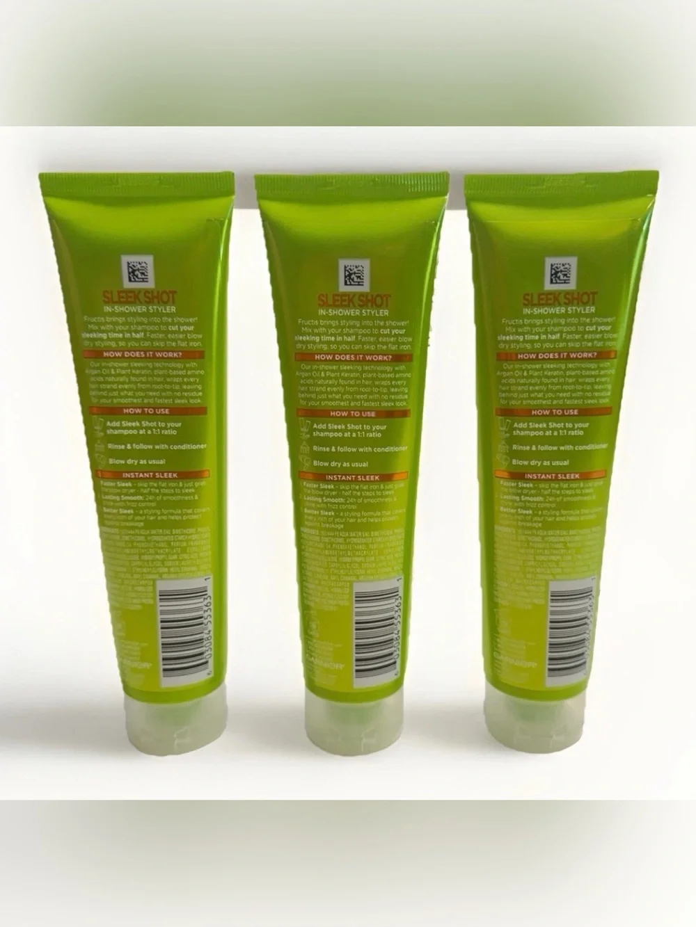 Garnier Hair Care Fructis‎ 3 Pack Sleek Shot In Shower Styler 5.1 oz NEW